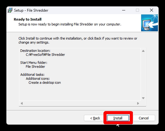 File Shredder のインストール方法５